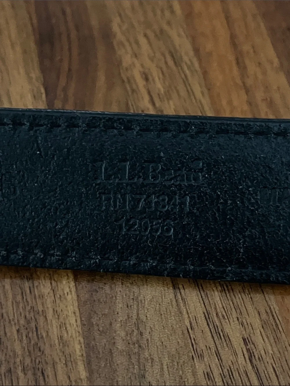 LL Bean Leather Classic Money Belt Hidden Zip Travel USA Made Size 38 Black